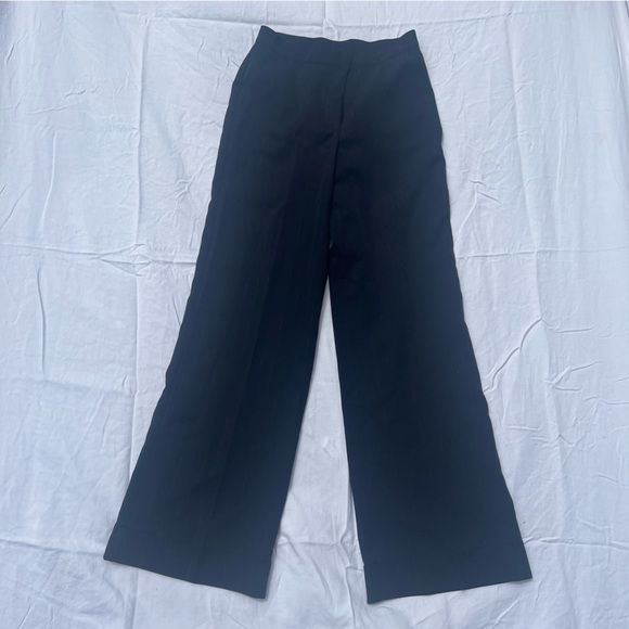 Black pin stripe wide leg pants - Picture 1 of 4